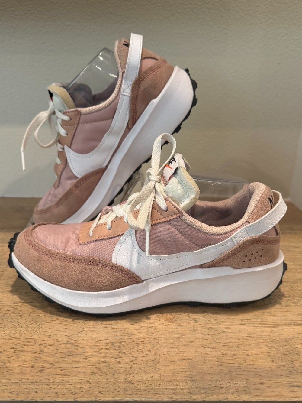 Nike Waffle Debut Pink Oxford White Sneakers Shoes DH9523-600 Women's Size 8